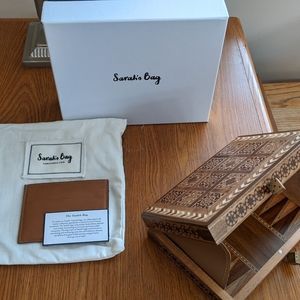 Sarah's bag. Backgammon wood